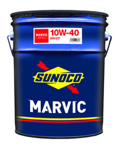 送料無料！　SUNOCO　MARVIC　スノコ　マーヴィック　SN/CF 相当　10W-40　Synthetic　Level:部分合成　 20L缶　エンジンオイル