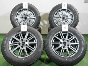 4本 社外 15インチ ホイール 6J ＋45 5H PCD 114.3 スタッドレス ブリヂストン ブリザック VRX2 2022年 195/65R15 ノア ヴォクシー セレナ