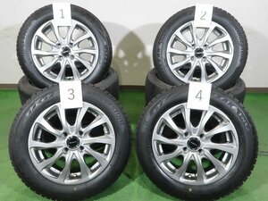 4本 BALMINUM 14インチ 5.5J +39 4H PCD 100 スタッドレス ブリヂストン ブリザック VRX2 2022年 165/65R14 タンク ルーミー パッソ トール