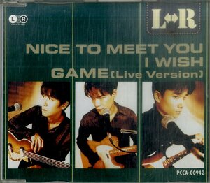 D00133078/CDS/L⇔R「Nice To Meet You/I Wish/Game(Live Version)」