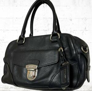 PRADA プラダ　オールレザー　本革　ショルダーバッグ　2way 黒色　ブラック　ハンドバッグ　VIT.DAINO レディース　フォーマル　