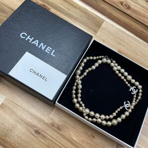 【ヴィンテージ】CHANEL シャネル ネックレス パールネックレス アクセサリー ココマーク ヴィンテージ ロングパールネックレスの画像1