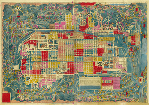 古地図　京都府区組分細図（明治12年）　拡大印刷　111×162cm　