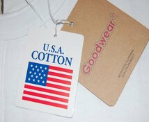 送料無料 即決！ Goodwear グッドウェア USAコットン ヘビーウェイト ヘンリーネックTシャツ WHITE M_画像4