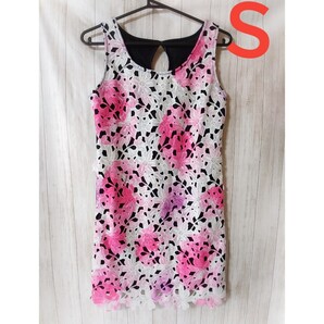 ★新品★ 夢展望 S ノースリーブ ワンピース 花柄 レース ワンピ