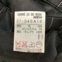 ◇COMME CA DU MODE | コムサデモード　スーツ　ジャケット　スラックス　セットアップ　ブラック　ストライプ　サイズ上下:S_画像3