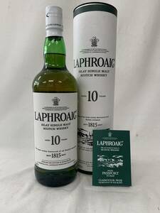 注目！【現行品　アイラ　シングルモルト】LAPHROAIG ラフロイグ10年　750ml 43% 冊子　筒箱付