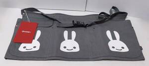 2019 rare color CUNE[ tool apron ]GRAY cotton ( canvas material )6 pocket front surface print stamp rivet CUNE rabbit * unused goods / commodity tag attaching 