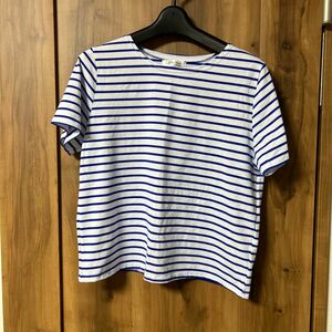 ボーダー Tシャツ 半袖　ブルー　Ｌ