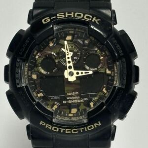 CASIO カシオ G-SHOCK クォーツ 腕時計 メンズ デジアナ ラバー ブラック系 GA-100CF 5081