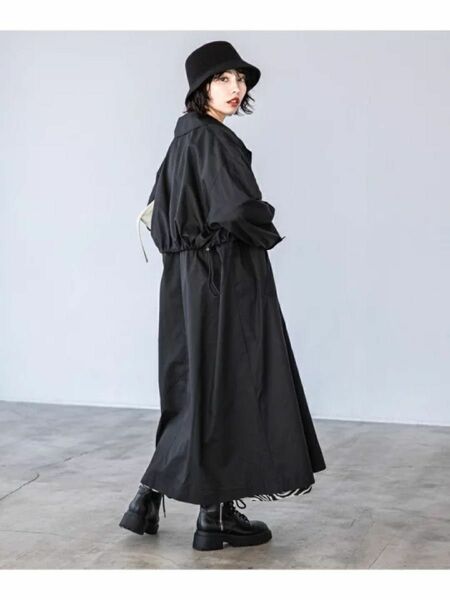 新品　ブラック　ページボーイ　pageboy シアートレンチコート