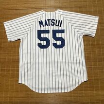 USA製 MAJESTIC マジェスティック MLB ニューヨーク ヤンキース #55 松井秀喜 ユニフォーム ジャージ シャツ XL MLB ゴジラ 松井_画像1