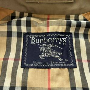 BURBERRY イングランド製 ハリントンジャケット スイングトップ 80s 90s ☆ バーバリー ノバチェック マクレガー コート 一枚袖 ビンテージの画像3