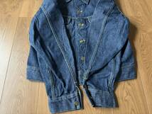 美品! 80s Lee USA製 220 ビッグサイズ ビンテージ ☆ 60s 70s 101j 101z levis 501 505 70505 カバーオール デニムジャケット 黒タグ_画像7