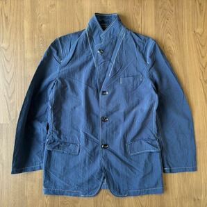 AD2001◎ COMME des GARCONS HOMME ナイロン テーラードジャケット M ☆ 80s 90s shirt コムデギャルソンオムプリュス 田中オム ビンテージの画像9