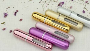 ★未使用/色指定可★ アルミニウム香水アトマイザー(5ml) ランダム 10個 1円～