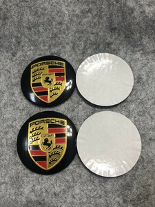 ポルシェ用 センターキャップシール ホイールカバー 4枚セット 56.5mm エンブレムステッカー アルミ製 117番