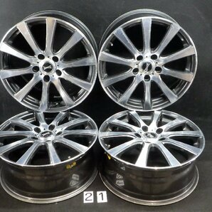 [石] DUNLOP ROZEST 17×7J 114.3×5H +38 ハブ径73mm ガンメタ/ポリッシュ 社外アルミホイール 4本セット 個人宅不可 ■ 中古品 ■の画像1