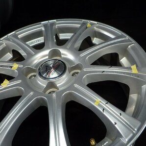 [石] weds ZELERNA 15×5.5J 100×4H +45 ハブ径73mm ポリッシュ 社外アルミホイール 4本セット 個人宅不可 ■ 15インチ 中古品 ■の画像6