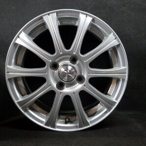 [石] weds ZELERNA 15×5.5J 100×4H +45 ハブ径73mm ポリッシュ 社外アルミホイール 4本セット 個人宅不可 ■ 15インチ 中古品 ■の画像3