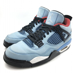 TRAVIS SCOTT × AIR JORDAN 4 RETRO 308497-406 （ユニバーシティブルー/バーシティレッド/ブラック）