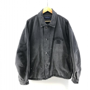 【中古】NAUTICA ペイント ブラックデニムブルゾン XL　ノーティカ[240024460019]