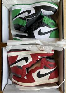 2足セット【送料無料】29cm Nike Air Jordan 1 RETRO High OG シカゴ “Lost & Found Chicago” / “Celtics Black and Lucky Green”