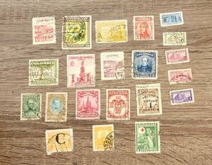  abroad stamp foreign stamp Colombia COLOMBIA 21 sheets 