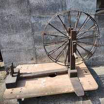 糸車 レトロ 木製 アンティーク 古道具 昭和レトロ 糸巻き機_画像1