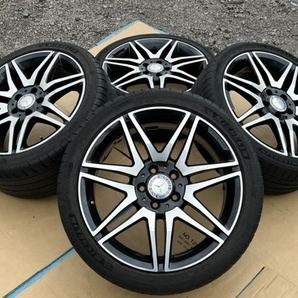 メルセデスベンツ W204 Cクラス AMG 純正 18×7.5J 112-5H+47 18×8.5J 112-5H+54 66.5Φ 中古アルミホイール 4本 メルセデス W204 等の画像1