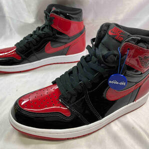 【鑑定済み】【美品】 Nike Air Jordan 1 High OG Patent Bred/ナイキ エアジョーダン1 ハイ OG/27cm/555088-063/スニーカーの画像8