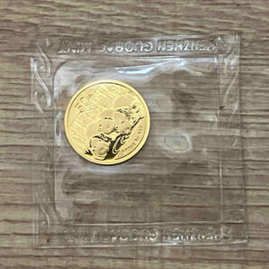 美品 純金 K24 Au999 50元金貨 パンダコイン 1/10ozの画像4