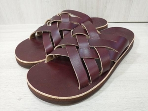 夏 THE SANDALMAN×JOURNAL サンダルマン×ジャーナルスタンダード レザーサンダ CHROMEXCEL WEAVE Vibram 28cm ボルドー