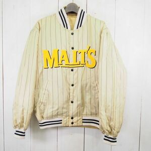 サントリーモルツ SUNTORY MALT'S 非売品 リバーシブルスタジアムジャンパー*スタジャン(L)ゴールド/ベージュ