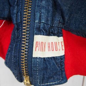 80s 90s PINK HOUSE ピンクハウス 裏地キルティング 中綿デニムジャケット ブルゾンの画像5