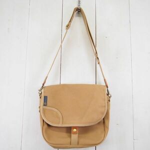 silai design SHIRAI DESIGN canvas shoulder bag diagonal ../ khaki / made in Japan 