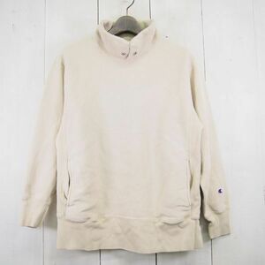 チャンピオン Champion REVERSE WEAVE ハイネック リメイク スウェットシャツ トレーナー CWSQ121(M)ベージュ系