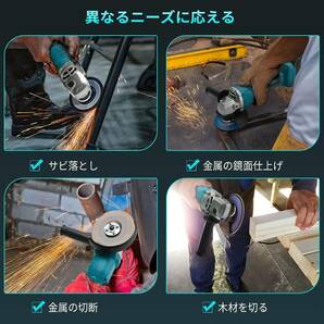 (B) マキタ makita 互換 グラインダー 100mm 充電式 18v 14.4v 研磨機 コードレス ブラシレス ディスクグラインダー サンダーの画像4