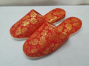 * new goods * high class gold . slippers L size red 28.* gold .. slippers temple . Buddhist altar fittings Buddhist altar fittings family Buddhist altar memorial service law necessary 