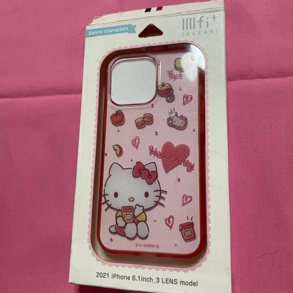 iPhone13 14 p Pro キティ サンリオ ピンク イーフィット スマホケース