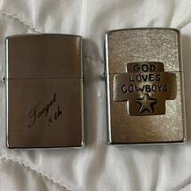 ZIPPO ジッポー ガスライター ライター 喫煙具 GOD LOVES COWBOYS ヴァレンチノ等 まとめ5点_画像2