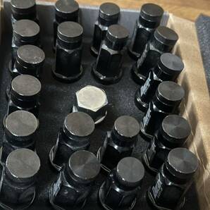 Durax アルミホイールナット ロング 50mm 袋タイプ ロックナット付き M12×P1.25 黒 ２０個の画像6