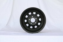 15インチ 鉄ちんホイール 8J -38 5穴 PCD114.3 特注 CB73.1 マットブラック 旧車 ドリフト スタンス ドレスアップ等に 在庫限り 4本 ○1_画像6