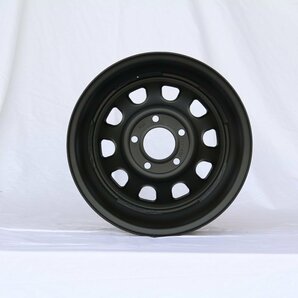 15インチ 鉄ちんホイール 8J -38 5穴 PCD114.3 特注 CB73.1 マットブラック 旧車 ドリフト スタンス ドレスアップ等に 在庫限り 4本 ○1の画像6