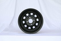 15インチ 鉄ちんホイール 8J -38 4穴 PCD114.3 CB73.1 TE27 TE71 AE86 旧車 シャコタン マットブラック レビン トレノ サニトラ 2本 ○1_画像5