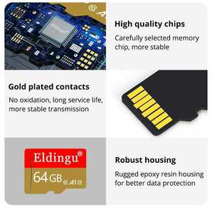 マイクロSDカード 64GB Eldingu 赤黄の画像4