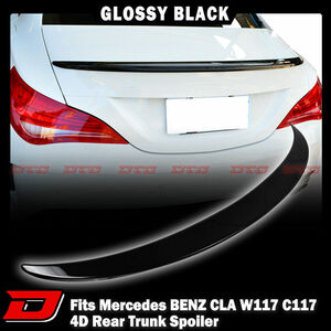 【即納品】#040塗装済 ベンツ CLA W117 C117 セダン ABS エアロ トランクスポイラー リヤスポイラー ピアノブラック 艶有黒 AMG 塗装費込