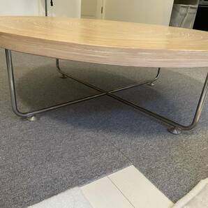 丸テーブル 無垢材 ローテーブル アンティーク の画像3