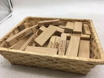 【1円スタート】ジェンガ JENGA バラ売り 保管品 おもちゃ 玩具 ゲーム 木製 ケースなし かご付き クラシック DM0411L_画像2