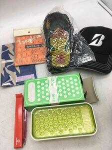 【1円スタート】家庭雑貨 まとめて キャップ おろし器 ペン サンダル 手ぬぐい 能率定規 未使用込み 引っ越し DM0415L